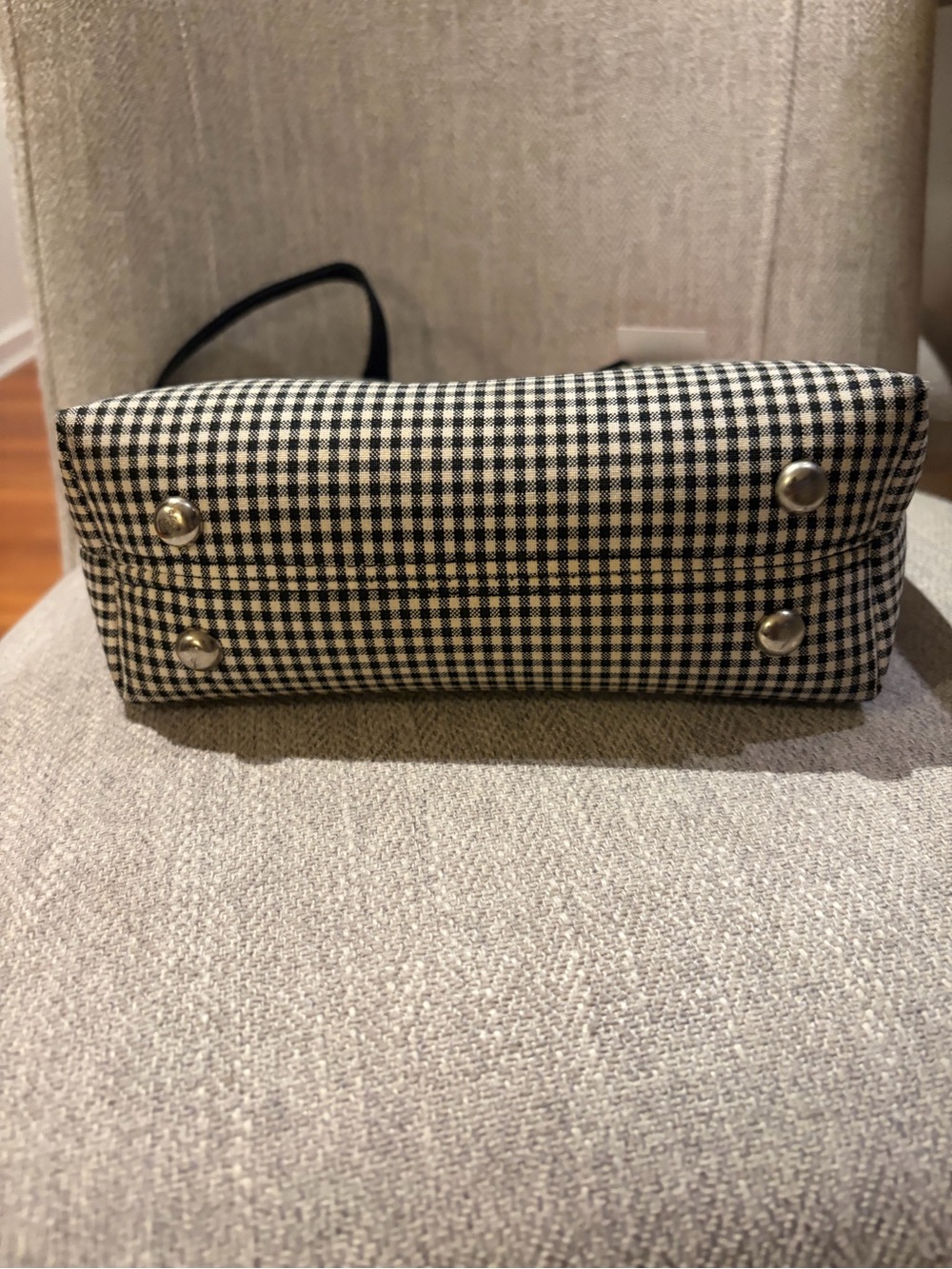 Kate Spade Black and White Gingham Vintage Tote - Picture 3 of 16